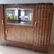 Buffet bar art déco, 1930, plaquage de loupe 