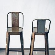 Tabouret industriel vieilli vintage