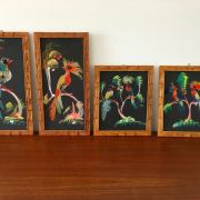 Tableaux oiseaux vintage années 50