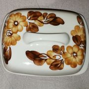 Beurrier en gré émaillé à la main / année 70