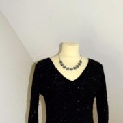 KAMOSHO / Robe de soirée noire et argentée taille 2 