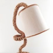 Lampe de table corde abat jour