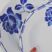 Lot de 2 assiettes creuses faïence Saint-Amand 