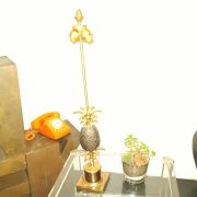 Lampe ananas bronze 