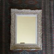 Miroir ancien avec cadre en bois mouluré 76 x 59