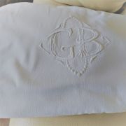 Grand drap avec monogramme en coton