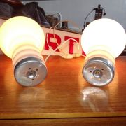 Paire de lampes ampoules 1960