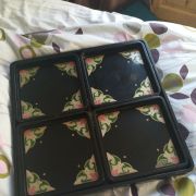 Plateau en bois peint