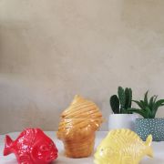 Sel et poivre + pot moutarde vintage poisson coquillage