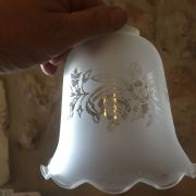 globe tulipe verre gravé