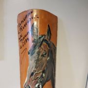  tuile peinte tête cheval - Charente Maritime