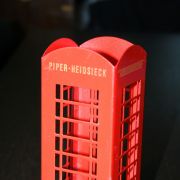 Bougeoir cabine téléphone anglaise Champagne Piper Heidsieck