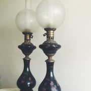 Paire lampes Napoléon III