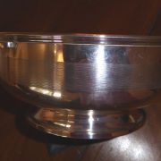 Saladier/legumier art deco metal argenté