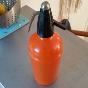 Ancienne bouteille Siphon Vintage Orange bar