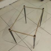Table basse verre et laiton