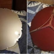 Miroir ancien 68 cm avec accroche 