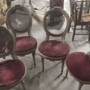 Chaises médaillon (lot de 6) à restaurer