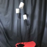 Lampadaire à trois feux Formica Rouge Vintage