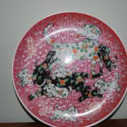 Assiette art chinois chiens