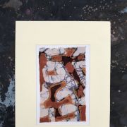 Batik sur papier marouflé 18x24cm 