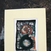 Batik sur papier marouflé -8-18x24cm 