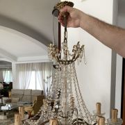 Lustre suspension à pampilles