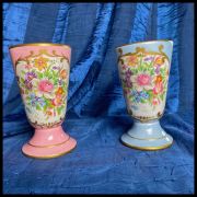 Lot de 2 mazagrans en porcelaine de Couleuvre