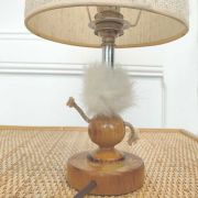 Lampe viking bois et corde