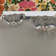 Set sel et poivre avec dosette en verre vintage 