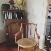 Fauteuil Baumann bois et cannage