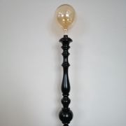 Lampe sur pied Noir + Grosse Ampoule  Vintage