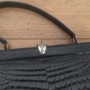 Sac à main Vintage cuir de crocodile années 50-60