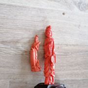 Statue chinoise en corail rouge