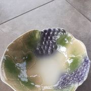 Coupe à fruits en barbotine 