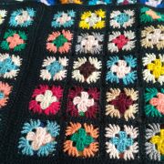 Plaid carré afghan 70s