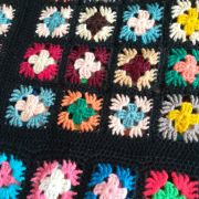 Plaid carré afghan 70s