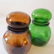 Lot 2 pots en verre inclinables