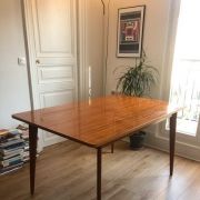 Table vintage bois extensible années 60's