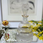 Carafe ou flacon verre soufflé et dorure - Circa 30