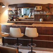 Comptoir bar art déco palissandre meuble de métier 1940