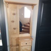 Meuble porte manteau chêne massif aerogommé 