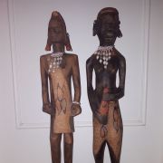 Couple de statue en bois