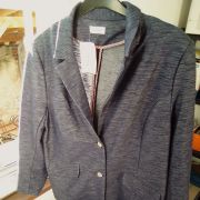 Veste en maille Bleu Chiné Damart, col Tai, taille 50