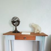 table bureau de ferme bleu glacé