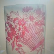 Nappe blanche faite main, ourlet cousu main, brodé main