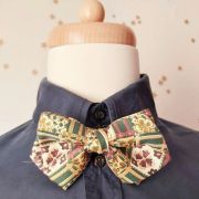 Vintage noeud papillon imprimé provençal soie