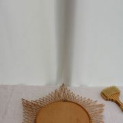 Miroir soleil en osier 