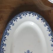 Plat ovale faïence de Rouen XIXeme