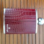 Flasque vintage en cuir